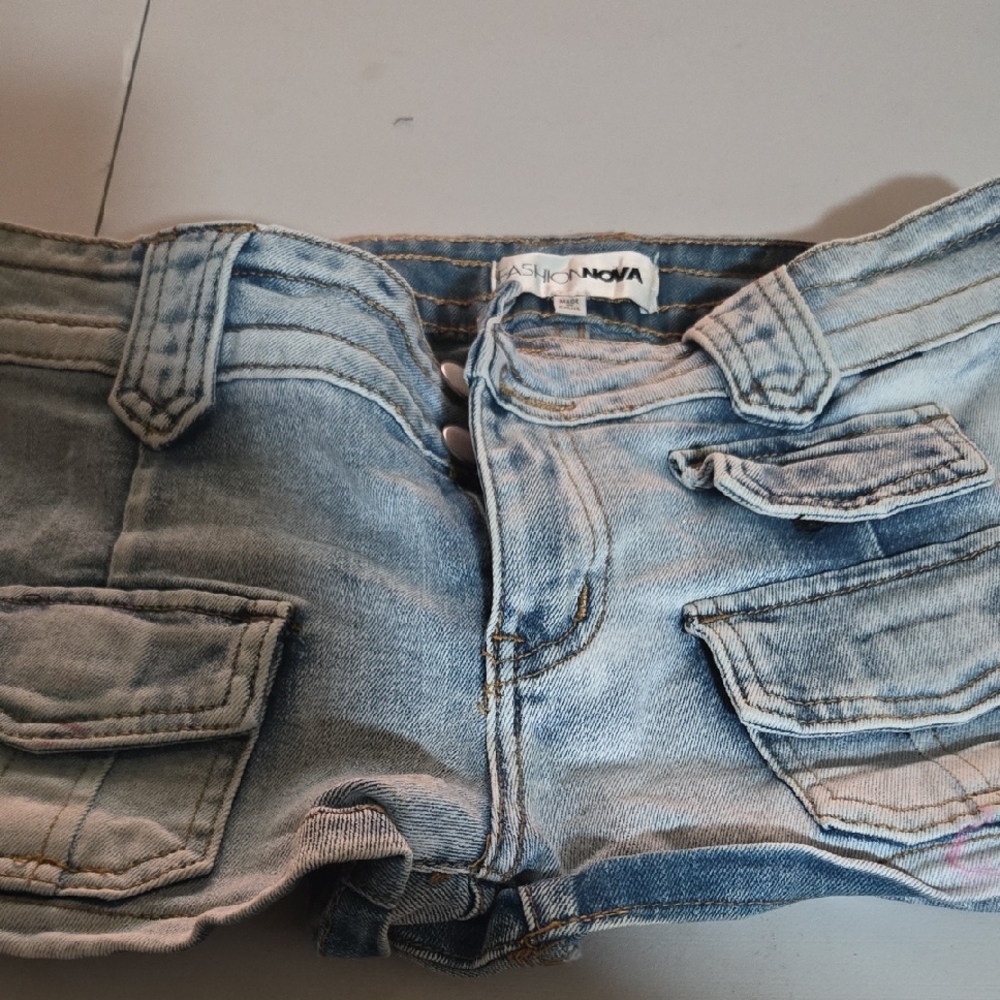 Fashion Nova Sky Blue Denim Shorts